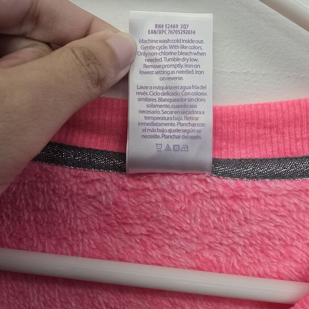 Monday Should Be Optional Pajama Top Hot Pink Size Medium 8-10 (A36) - Picture 5 of 6